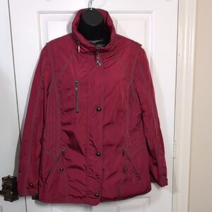 Fen-Nelli Women's Red Water Resistant Jacket Size 12